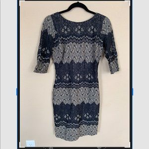 Mystic Black Mesh Dress With Beige Slip Size S